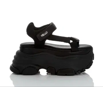 YELLO BLACK WHALE PLATFORM SANDALS
