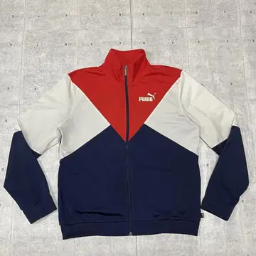 00년대 PUMA 저지 멀티 컬러 풀 집업 로고 지퍼 푸마