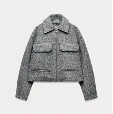 ZARA 부클레 크롭 자켓