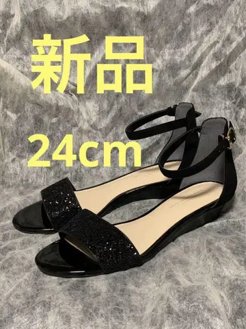 green label relaxing 글리터 샌들 블랙 24cm