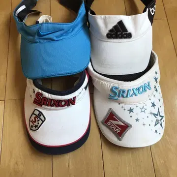 골프 바이저 화이트 블랙 NIKE adidas SRIXON DUNLOP