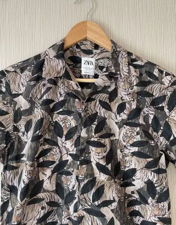 ZARA 트로피컬 패턴 반팔 셔츠