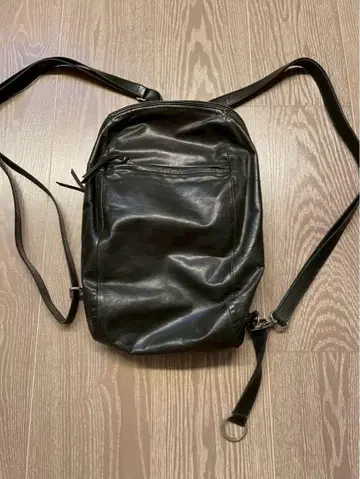 m0851 블랙 가죽 백팩