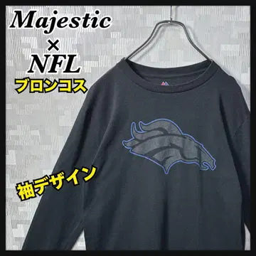 NFL 덴버 브롱코스 롱티 긴팔 남성용 M 블랙 미식축구