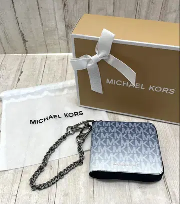 MICHAEL KORS 반지갑 체인 데님 블루