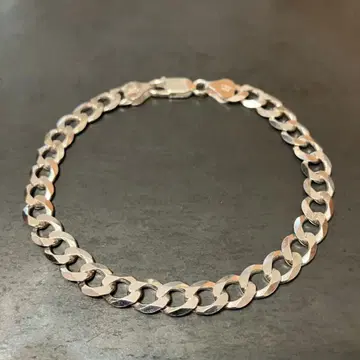 ITALY MADE SILVER925 FLAT LINK BRACELET