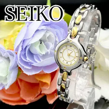 작동 손목시계 SEIKO 세이코 새상품 라운드 여성용 콤비 J16
