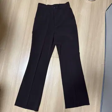 natura couture 다크 브라운 플레어 팬츠 슬랙스 팬츠