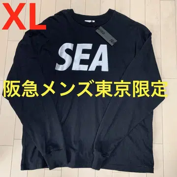 WIND AND SEA 로고 롱T 윈드앤씨 블랙 한큐 남성 도쿄