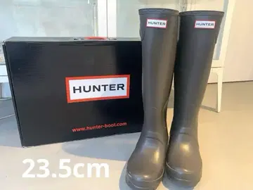 HUNTER 헌터 브라운 장화 레인부츠 23.5cm