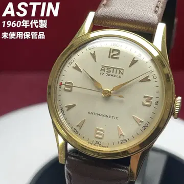 레어 스위스산 미사용 보관품 ASTIN 금장 1960년대 제작 손목시계