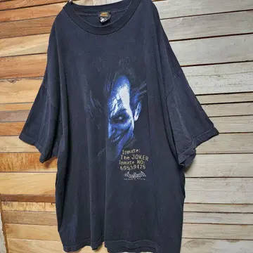 빈티지 배트맨 조커 티셔츠 블랙 3XL 구제 의류 영화