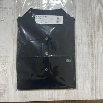 LACOSTE 블랙 피케 셔츠 사이즈 42