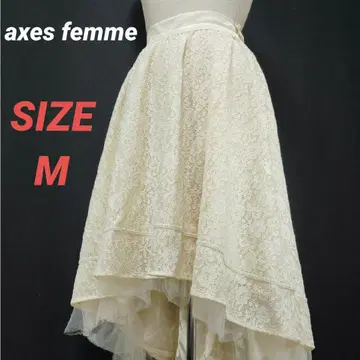 axes femme 엑시즈팜 롱 플레어 레이스 스커트 M
