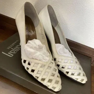 Romana 화이트 오픈토 하이힐 22cm