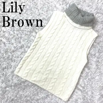 Lily Brown 슬리브리스 니트 화이트 F B9741