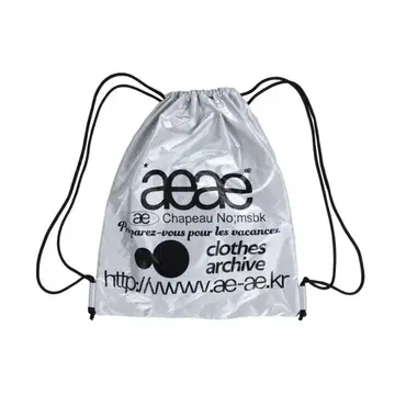 aeae 실버 냅색 짐색 web logo gym sack