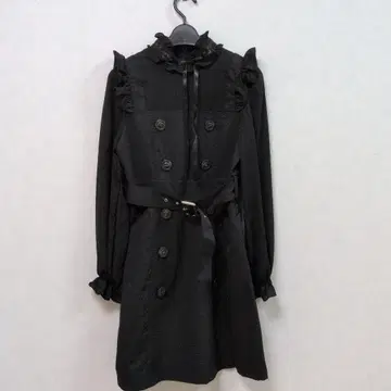컨디션 최상 Ank Rouge 블랙 더블 브레스트 원피스