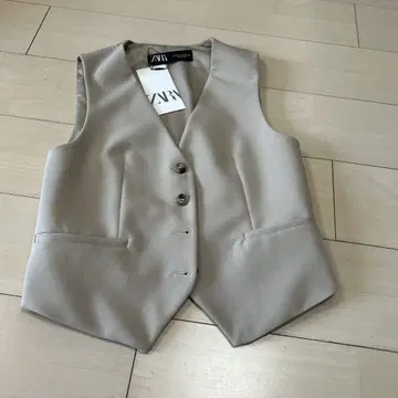 ZARA 베이지 베스트 XS
