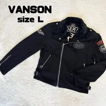 VANSON 고급 더블 라이더 자켓 L 블랙