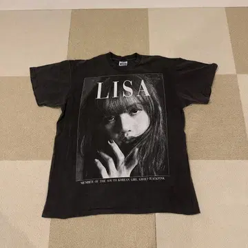 Black Pink Lisa 티셔츠 anytee fade 블랙