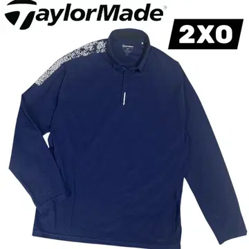 TaylorMade 네이비 긴팔 속건성 피케 셔츠 2XO 4L
