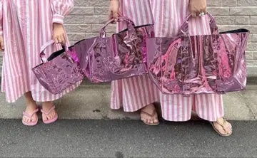burself 미러 토트 pinkpurple small