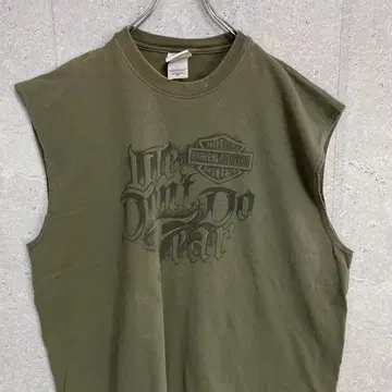 할리데이비슨 USA 제작 양면 로고 프린트 민소매 2XL