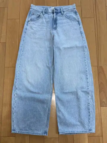 UNIQLO 배기 커브 청바지 기장 짧음 62 BLUE 25
