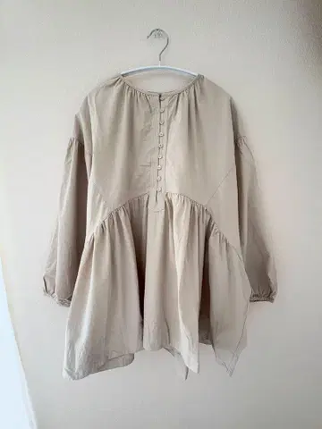 코튼 버튼 플레어 돌먼 셔츠 풀오버 긴팔