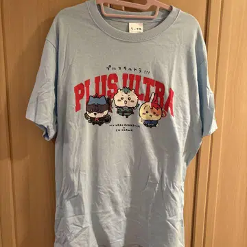 치이카와 히로아카 콜라보 PLUS ULTRA 티셔츠 스카이블루
