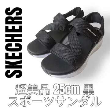 SKECHERS 스케쳐스 25 cm 블랙 스트랩 스포츠 샌들