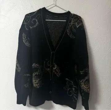 JEANASIS Paisley 라메 기모 V 가디건