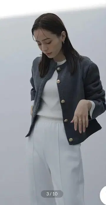 anuans (아뉴앙스) 테이퍼드 이지 컷 팬츠 (WHITE)
