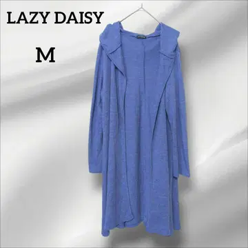 LAZY DAISY 후드 롱 가디건 파랑 M