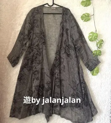 jalanjalan by자란자란 시스루 그림 꽃무늬 린넨
