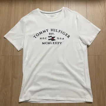 TOMMY HILFIGER 화이트 티셔츠 L/G