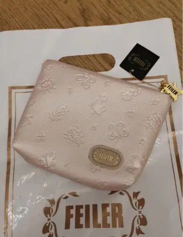 FEILER 핑크 꽃무늬 파우치