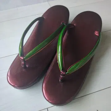 통굽 조리 화장 조리 24cm 그린 기모노 화장 소품 여성용