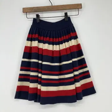 STILE BENETTON 스틸레베네통 스트라이프 플레어 스커트
