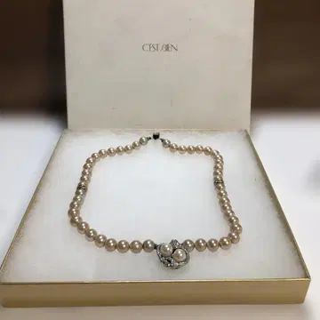 베이지 펄 목걸이