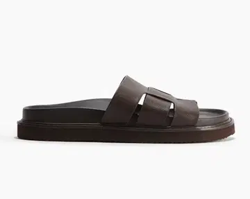 H&M 슬라이드 샌들 다크 브라운 saizu