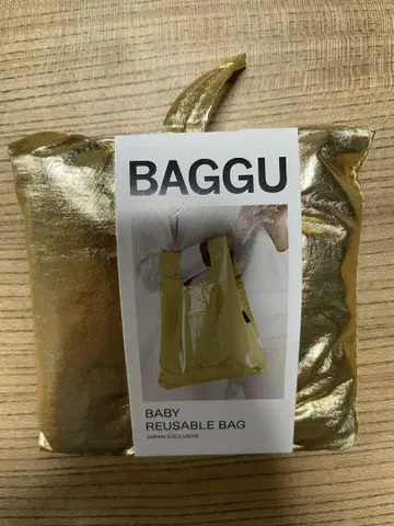 새상품 BAGGU BABY BAGGU 베이비 바구 에코백 골드