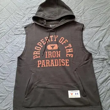 Under Armour 후드 슬리브리스 후드티 BLACK XL
