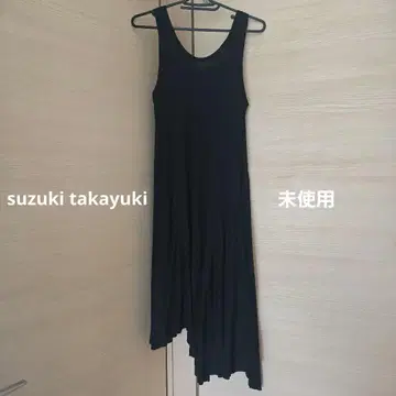 suzuki takayuki 슬리브리스 원피스 (블랙)