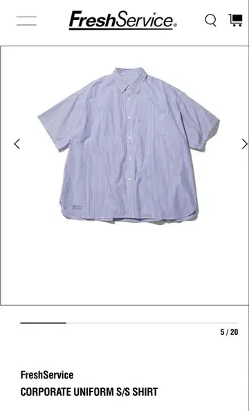 FreshService CORPORATE UNIFORM S/S SHIRT