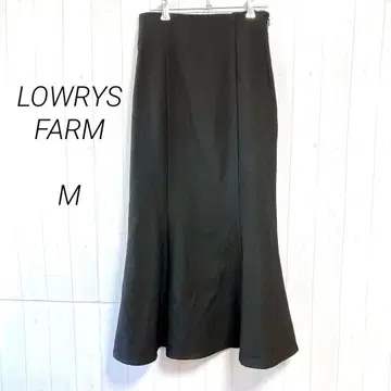 새상품급 로리즈팜 롱 타이트 스커트 블랙 M 프릴 허리밴딩