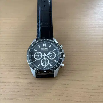 SEIKO 크로노그래프 손목시계 블랙