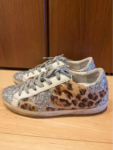 Golden Goose 레오파드 글리터 스니커즈