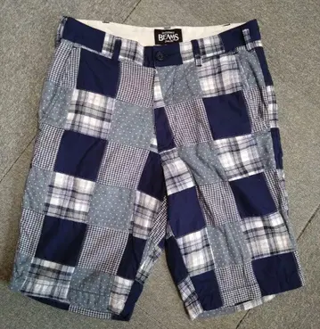 BEAMS 패치워크 팬츠 S india madras 빔즈